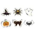 thumbnail image 1 of Halloween Cookie Cutters Set - Stainless Steel Holiday Cookie Cutter with 5 Shapes - Pumpkin, Ghost, Bat, Cat and Witch's Hat Cookie Molds for Halloween Food Party Decors(1Pcs), 1 of 9