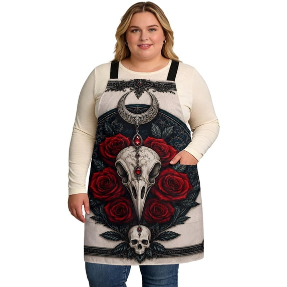 Pink Roses On Vine Halloween Cooking Aprons for Men with 2 Pockets, 39