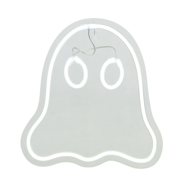 Halloween Cool White LED Neonstyle Lighted Ghost Wall Decor with USB