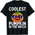 thumbnail image 1 of Halloween Coolest Pumpkin Patch Graphic Tee Design Humorous Spooky Season T-Shirt Black S-5XL, 1 of 5
