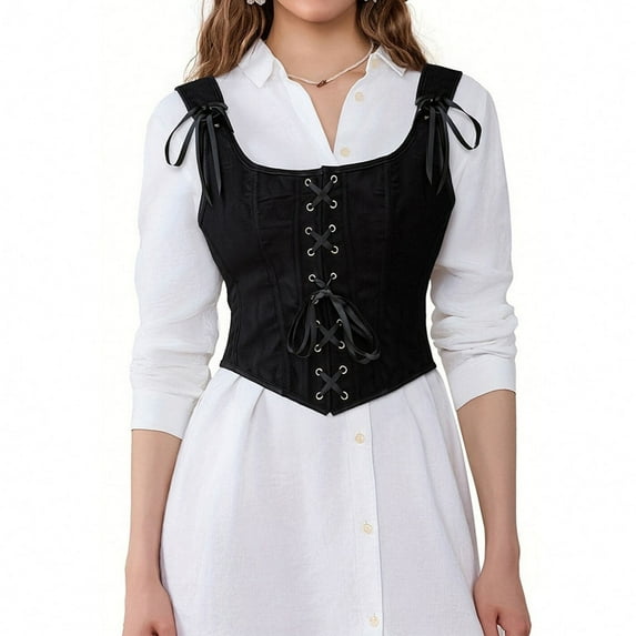 Halloween Corset Tops for Women Vintage Bustier Renaissance Camisole Flower Bustier Shapewear Overbust
