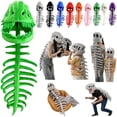 thumbnail image 1 of Halloween Cosplay Costume, 3D Realistic Spinosaurus Skull Hat with Plush Spine, Wearable Dinosaur Skeleton Family Dress-Up Outfit for Halloween Party & Themed Performance, Gray, 33in, 1 of 8