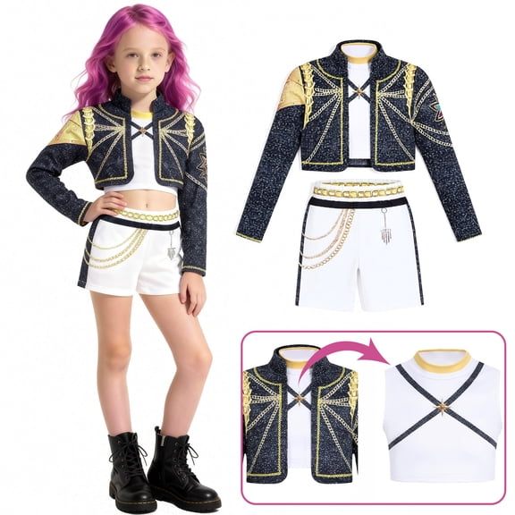 Halloween Cosplay Costume, Pop Singer Pop Singer Costume, Pop Singer Dress-Up Set, Stage Performance Outfit, for Cosplay Events & Dress Up