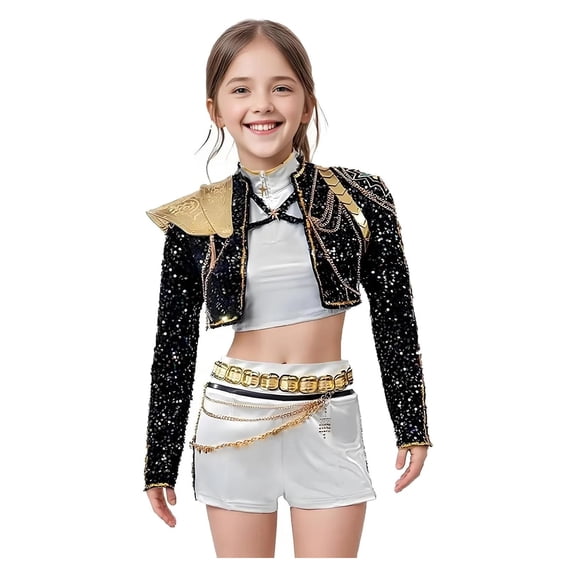Halloween Cosplay Costume, Pop Star Stage Performance Outfit, Idol Inspired Role Play Costume for Dance Shows, Costume Parties and Dress Up