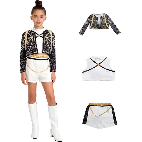 Halloween Cosplay Costume, Stage Pop Singer Stage Outfit, Pop Singer Dress-Up Set, for Themed Parties & Performances