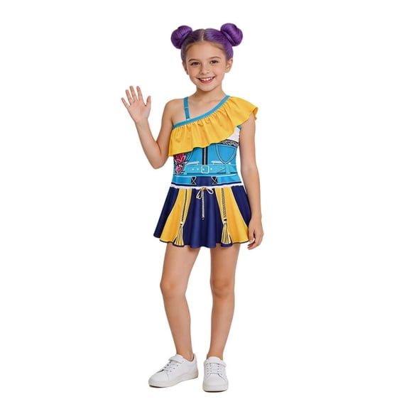 Halloween Cosplay Costume, Teens Pop Singer Cosplay Costume, Swimwear Costume Set, Halloween Stage Outfit for Dance & Dress Up, for Halloween & Dress Up
