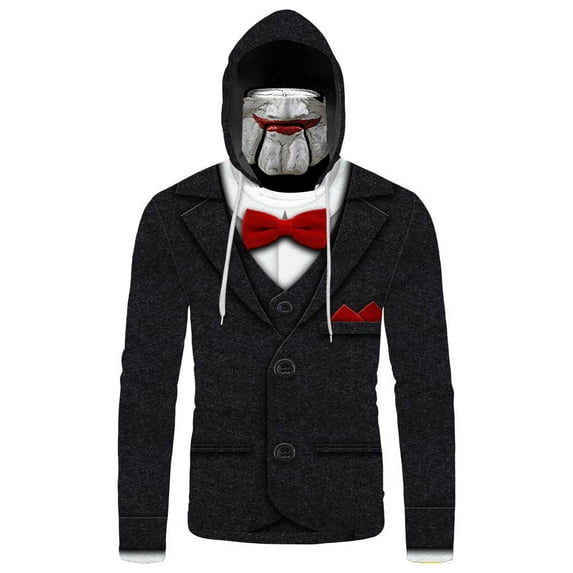 Halloween Cosplay Costumes 3D Billy Puppet Custom Bandana Mask Hoodie