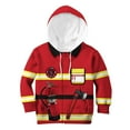 thumbnail image 1 of Halloween Cosplay Costumes Firefighter Kid Custom Hoodies T-Shirt Apparel, 1 of 4