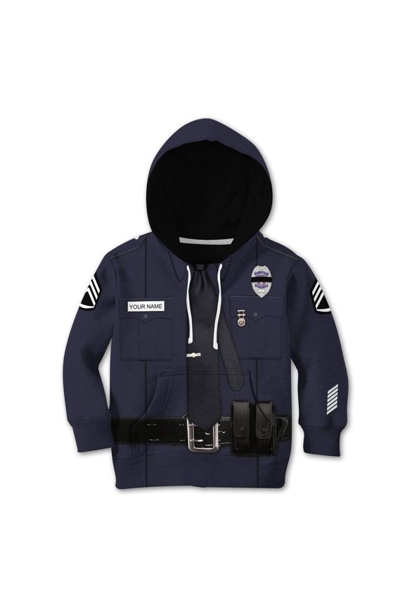 Halloween Cosplay Costumes Kid Cosplay Police Custom Name Hoodies Apparel