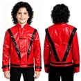 thumbnail image 1 of Halloween Cosplay Faux Leather Jacket and Pop Star Halloween Costume for Rock Star Role Play Dress Up Performance Outfit 110, 1 of 7