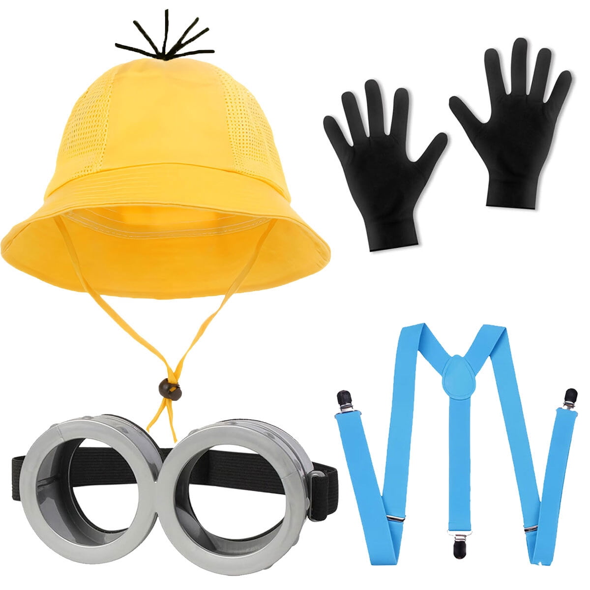Halloween Costume Accessories for Adult 4PC Goggles Glasses Bucket Hat ...