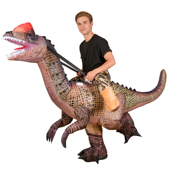 MAGOTAN Halloween Inflatable Dinosaur Costume Adult,Blow Up Crested Dragon Suit Men Women, Halloween Adults Funny Blow Up Lightweight & Flexible for Cosplay, Parades