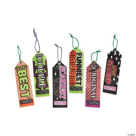 Halloween Costume Award Ribbons - Stationery - 12 Pieces