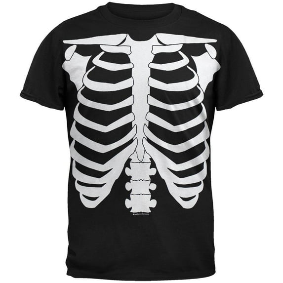 Halloween Costume Big Boys Skeleton Glow In The Dark Costume T Shirt - Youth X-Large
