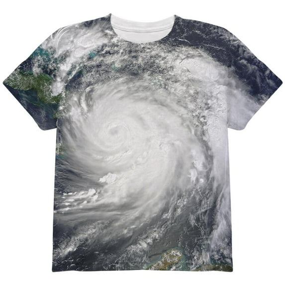 Halloween Costume Big Kid's Gulf Coast Hurricane All Over Costume T Shirt Multi YMD