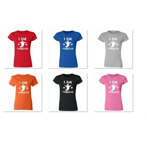 Halloween Costume Boo I Am Fabulous Lady Tshirt Short sleeve T-Shirt Soft and Comfy Shirt, Lightweight Shirt Color Red Small