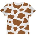 thumbnail image 1 of Halloween Costume Brown Spot Cow All Over Youth T Shirt Multi YLG, 1 of 2
