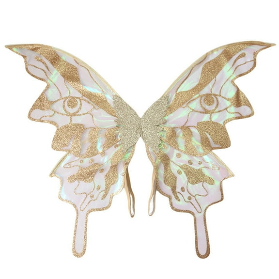 Halloween Costume, Butterfly , Sparkly Foldable Assistant with Elastic Shoulder Straps, Soft Comfortable Organza Gradient Design for Masquerade Carnival Photo Shoot Parties