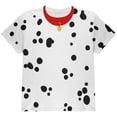 thumbnail image 1 of Halloween Costume Dog Dalmatian Red Collar All Over Big Kid Costume T Shirt, 1 of 7