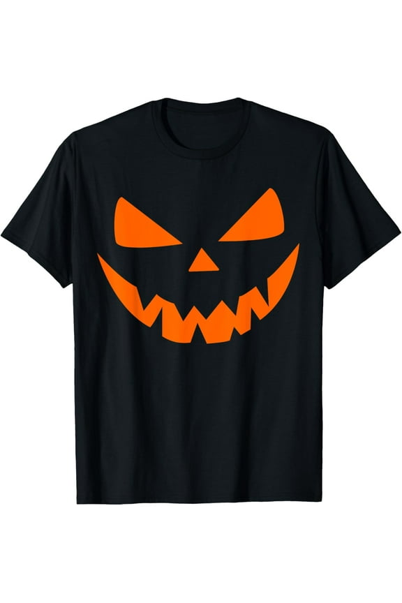 Halloween Costume Jack O' Lantern Pumpkin Face Women Men T-Shirt