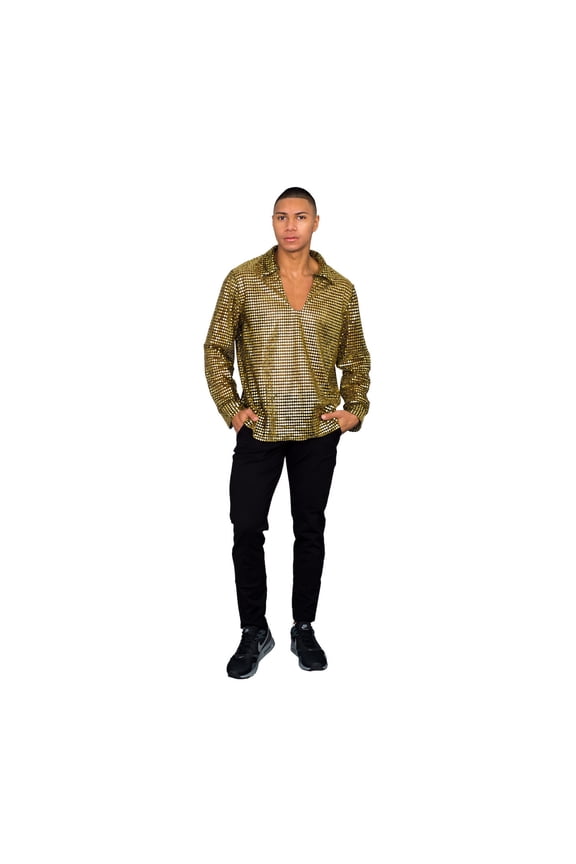 Halloween Costume Mens Disco Shirt (Adult S/M)