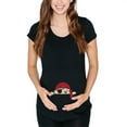 thumbnail image 1 of Halloween Costume Peeking Baby Pirate Women's Maternity Soft T Shirt Black MD, 1 of 2