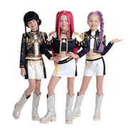 Halloween Costume Pop Star Stage Cosplay Outfit Dress - 3D Printed Music Idol Costume - Rock Star Stage Outfit for Halloween Dress Up
