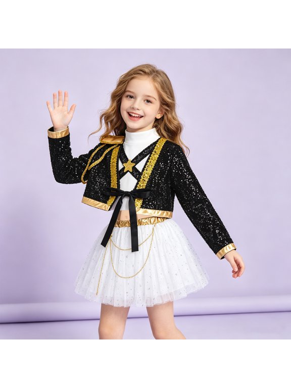Halloween Costume Pop Star Stage Outfit Pop Idol Printed Jacket