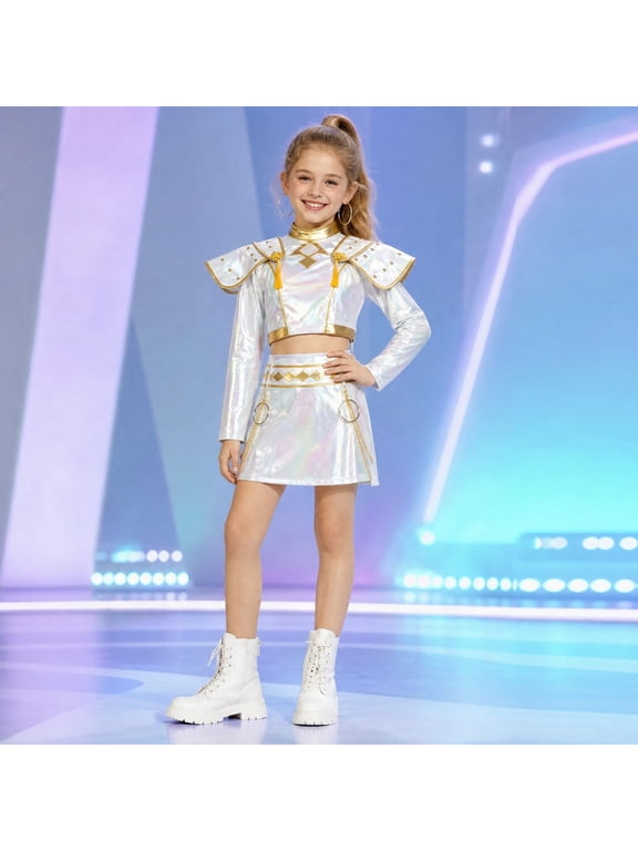 Halloween Costume Pop Star Stage Outfit Pop Idol Printed Jacket
