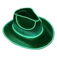 thumbnail image 1 of Halloween Costume Space Cowgirl Hat Glow in The Dark LED Cowboy Hat Shutter Shades Light up Glasses for Women Men Birthday Party Supplies, Assorted Colors 13x15 Inch, 1 of 6
