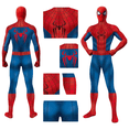 thumbnail image 1 of Halloween Costume Spidey Cosplay - 2 Style Available Lycra Spandex 3D Style Jumpsuit with Detachable Lens and Breathable Mesh Eyes, 1 of 6