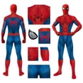 thumbnail image 1 of Halloween Costume Spidey Cosplay - 2 Style Available Lycra Spandex 3D Style Jumpsuit with Detachable Lens and Breathable Mesh Eyes, 1 of 6