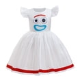 thumbnail image 1 of Halloween Costume Spork Character Cosplay Outfits White Flutter Sleeve Sequin Tutu Dress for Novelty Cartoon Dress Up,Size 140, 1 of 8