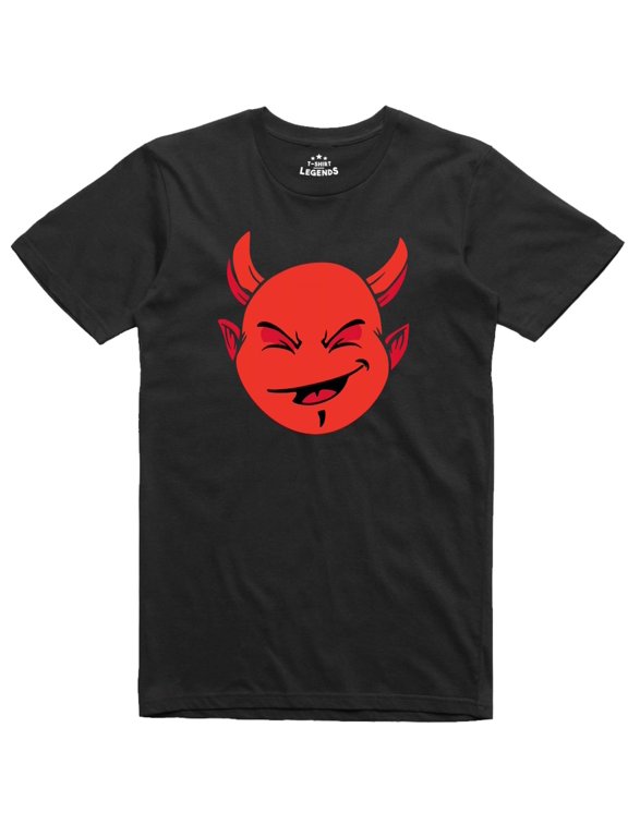 Halloween Costume T Shirt Mens Cheeky Laughing Devil Regular Fit Top
