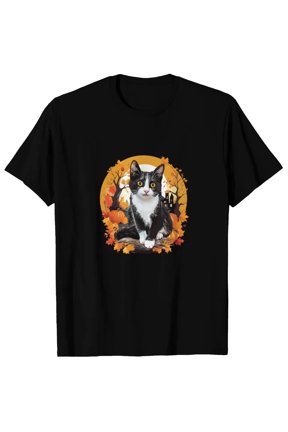 Halloween Costume Tuxedo Cat Gift Animal Lovers Swea T-Shirt