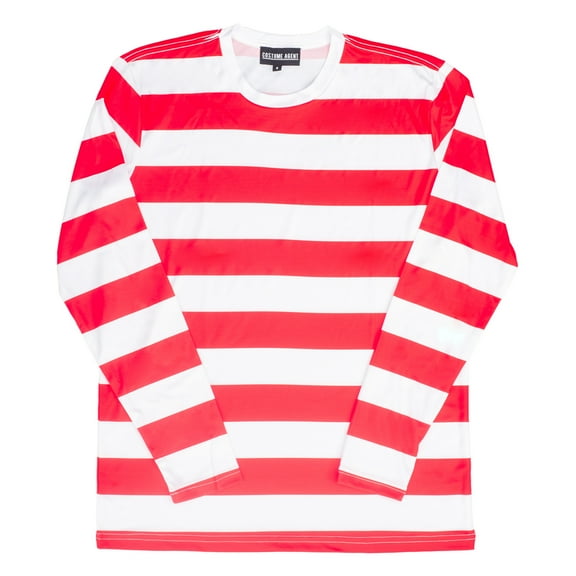 Halloween Costume Where is Waldo Robber Striped Cosplay Shirt