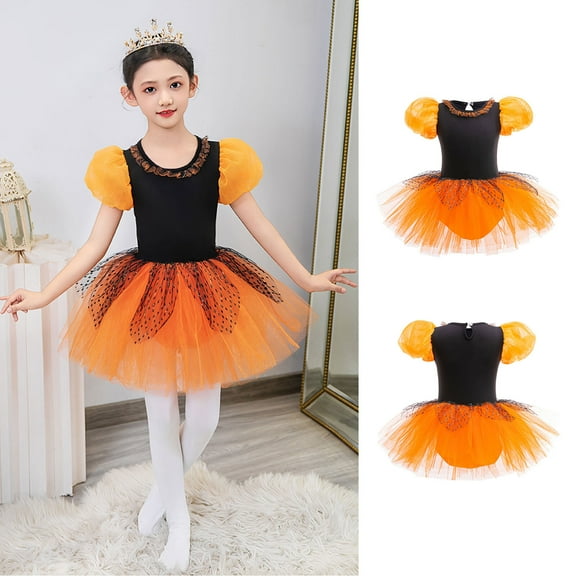 Halloween Costume Witch Ballerina Tutu Dress Fancy Outfits for Little Girls 12-18M