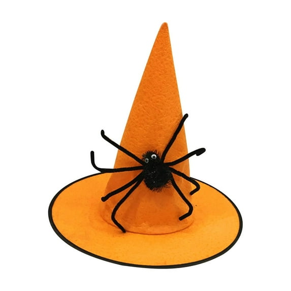 Halloween Costume for Boys Girls, Halloween Witch Hat for Kids Wide Brim Spider Halloween Wizard Hat for Halloween Costume Dress up Party Supplies