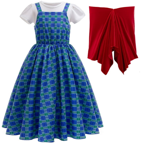 Halloween Costume for Girls Book Storybook Character T-shirt Suspender Dress Set, Size for 3-4T