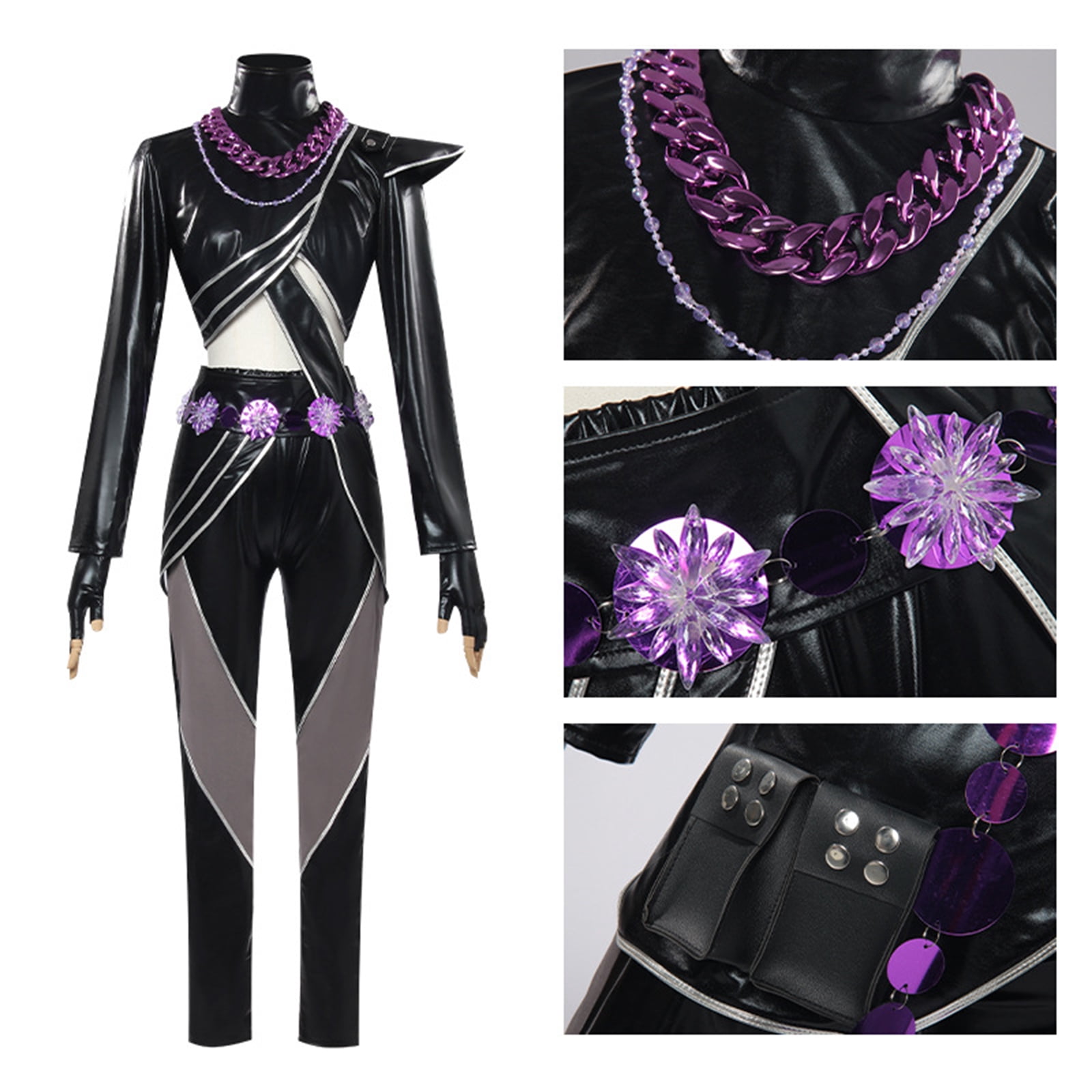 Halloween Costume for Ki'ds, G'irl's Pop Idol Singer Stage Performance Outfit Set, Popular Singer Group Fancy Dress for Halloween Party