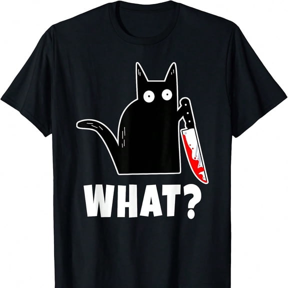 Halloween Costume ous Cat Bloody Knife s & Wos T-Shirt.JPG