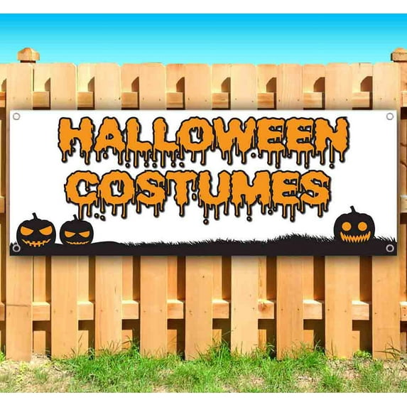 Halloween Costumes 13 oz Vinyl Banner With Metal Grommets