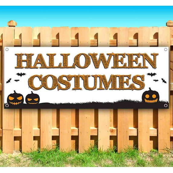 Halloween Costumes 13 oz Vinyl Banner With Metal Grommets