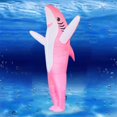 Halloween Costumes 2024 Cute Pink Shark Inflatable Costume Pink One