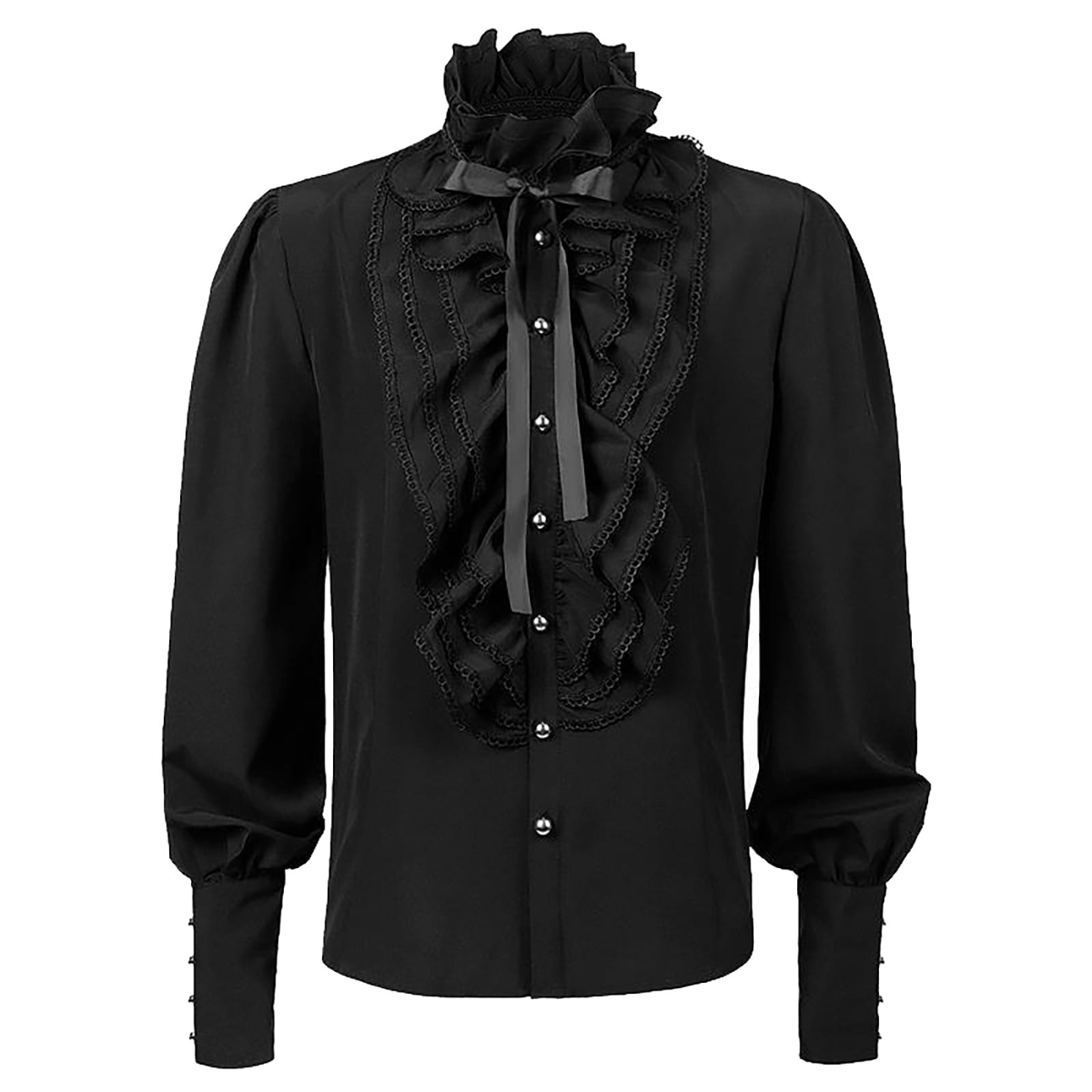 Halloween Costumes 2024 New Style Men's Shirt Pleated Shirt Medieval