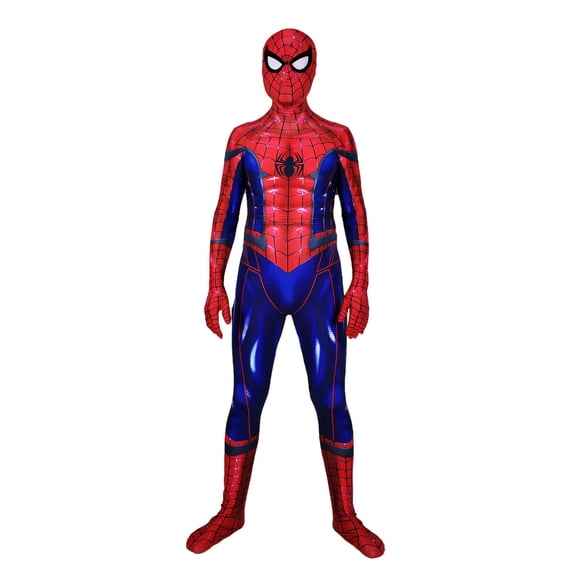 Halloween Costumes for Adults Men B'oy's, Adult Spider Manlike Cosplay Costume Jumpsuit, 3D Print Stretchy Superhero Bodysuit Zentai Costume Outfit Movie Theme Birthday Party, Red, XL