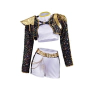 Halloween Costumes Anime Game Cosplay Pop Star Costume Stage Outfit for Themed Parties Anime Conventions Birthday Gifts - Style I 4-5 Years