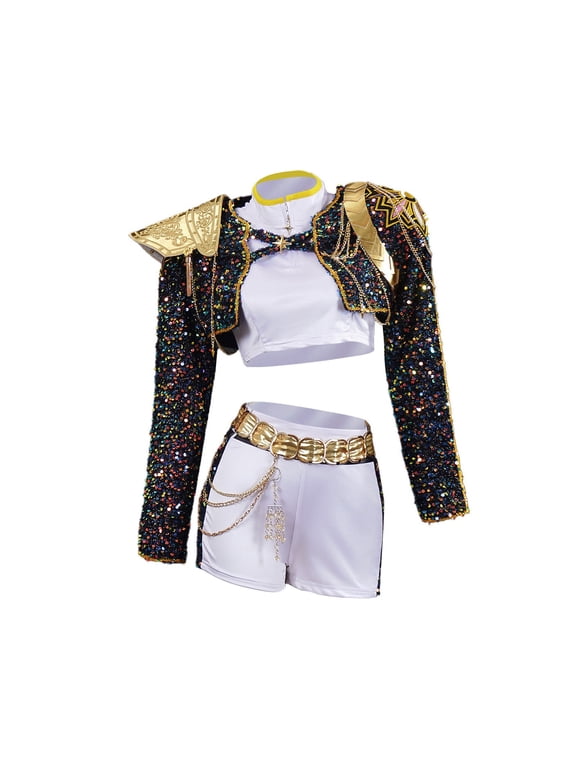 Halloween Costumes Anime Game Cosplay Pop Star Costume Stage Outfit,for Themed Parties Anime Conventions Birthday Gifts - Style I(7-8 Years)
