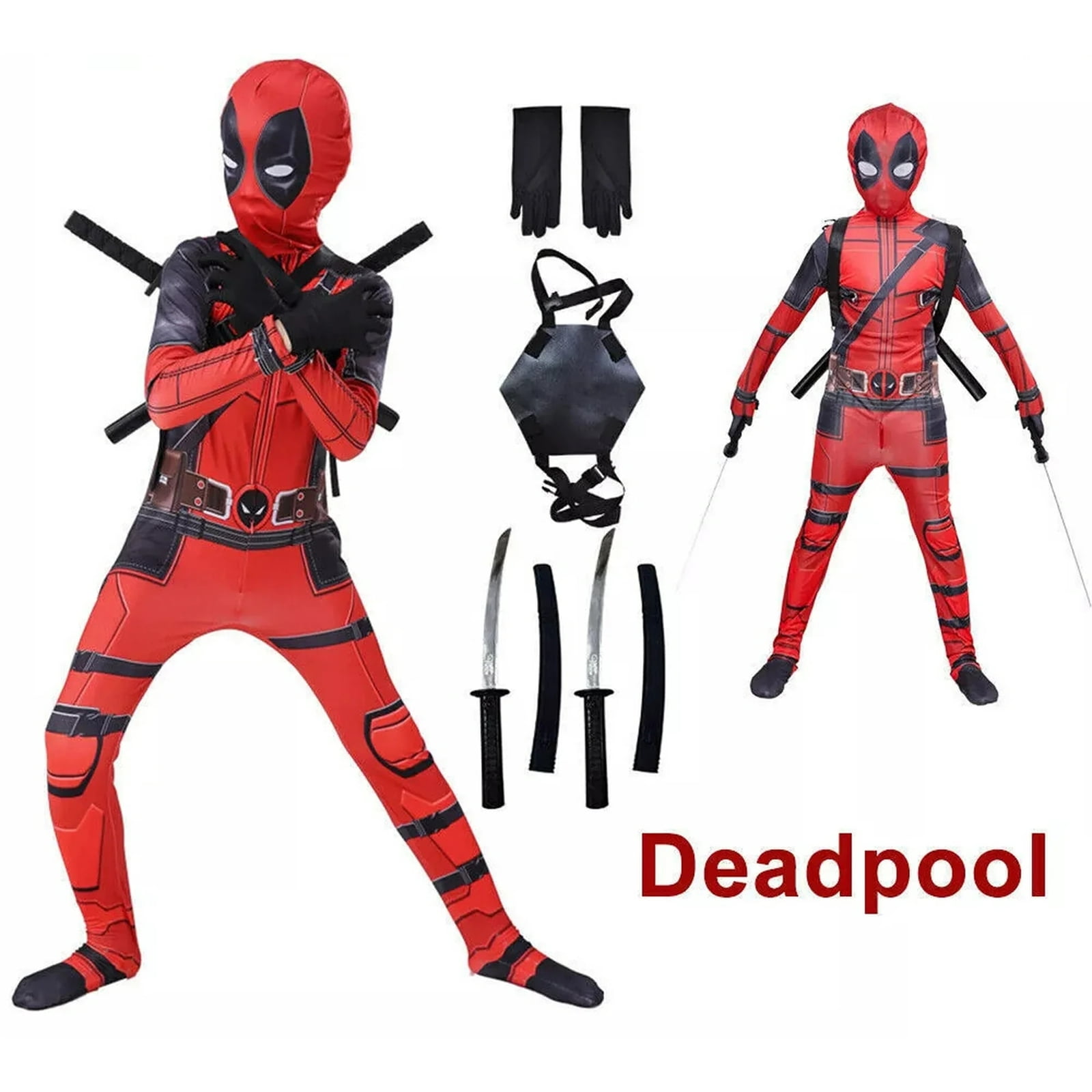 Deadpool costume adult zentai bodysuit deadpool jumpsuit halloween clearance