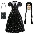 Halloween Costumes For Girls Wednesday Addams Costume Dress Bag for